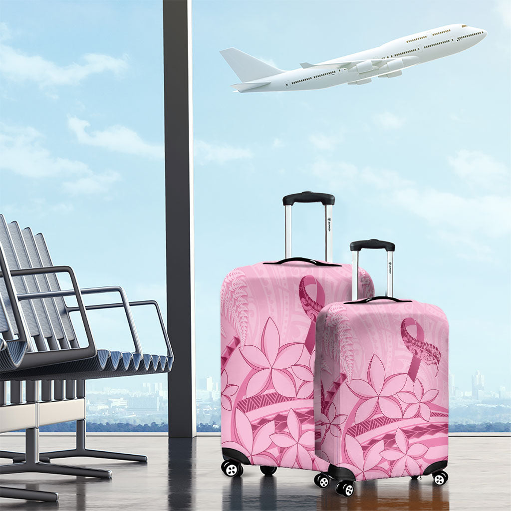 Aotearoa Maori Luggage Cover Pink Fern Ribbons