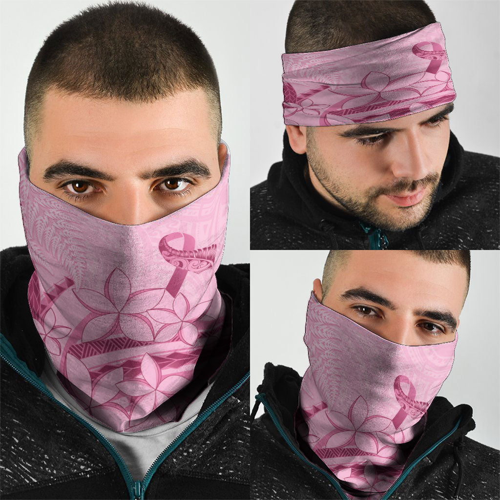 Aotearoa Maori Neck Gaiter Pink Fern Ribbons