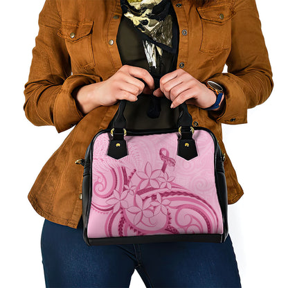 Aotearoa Maori Shoulder Handbag Pink Fern Ribbons