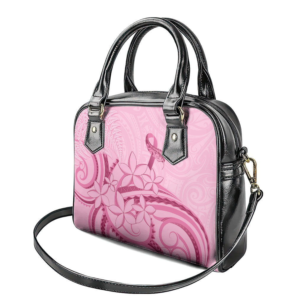 Aotearoa Maori Shoulder Handbag Pink Fern Ribbons