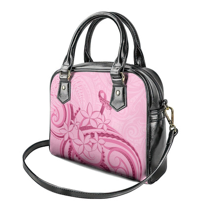 Aotearoa Maori Shoulder Handbag Pink Fern Ribbons