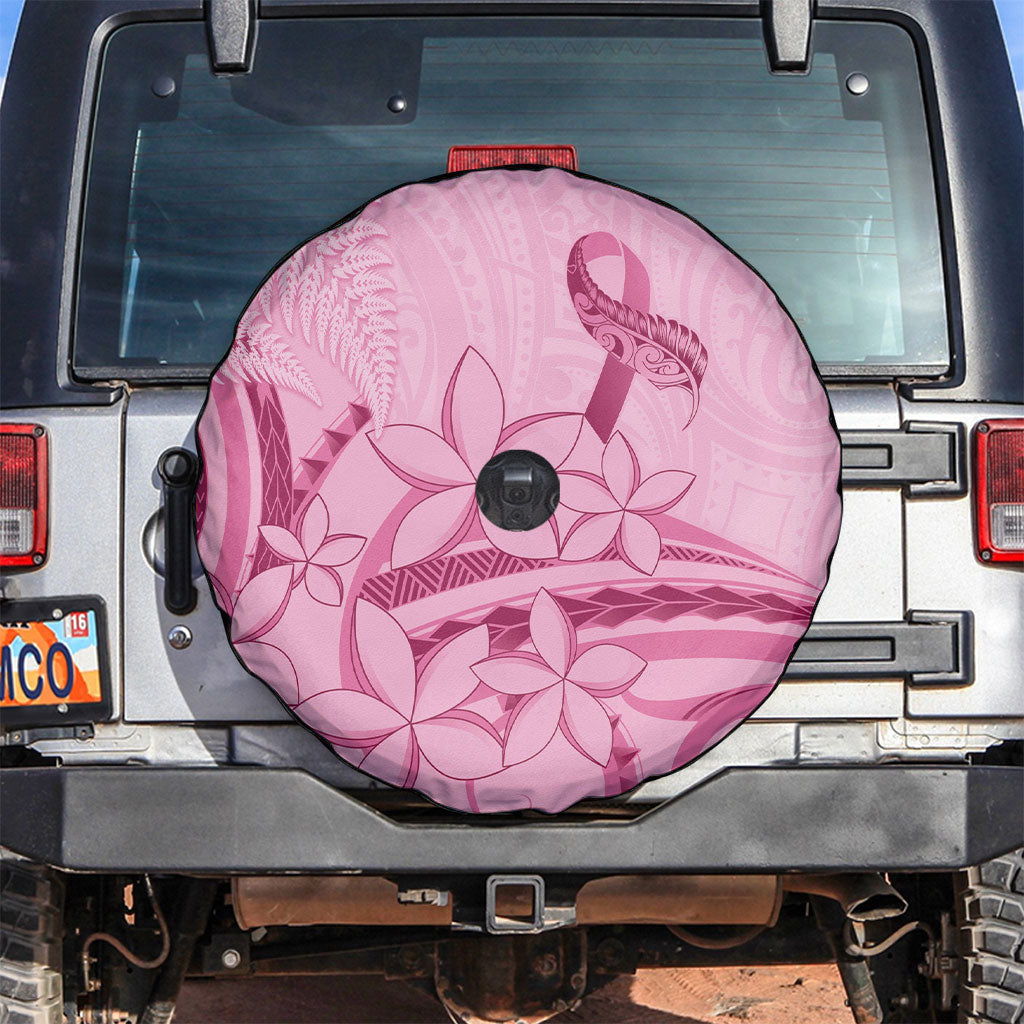 Aotearoa Maori Spare Tire Cover Pink Fern Ribbons