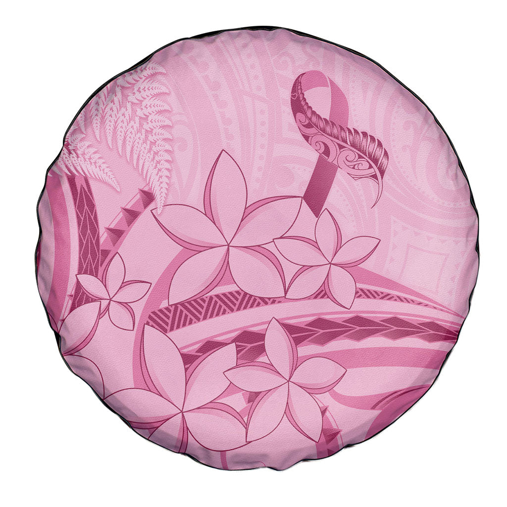 Aotearoa Maori Spare Tire Cover Pink Fern Ribbons