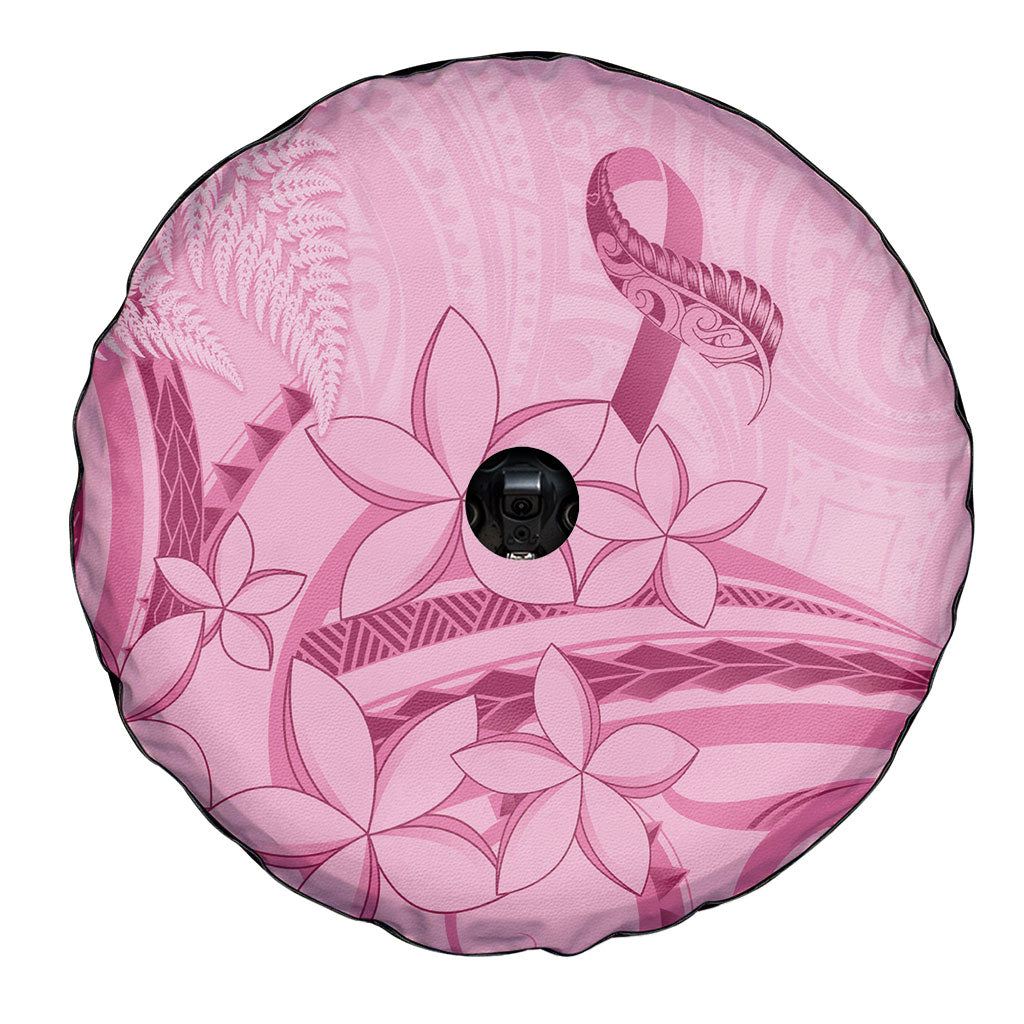 Aotearoa Maori Spare Tire Cover Pink Fern Ribbons