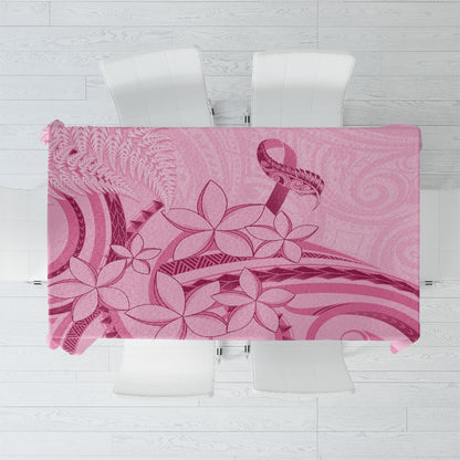 Aotearoa Maori Tablecloth Pink Fern Ribbons