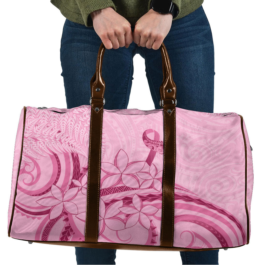 Aotearoa Maori Travel Bag Pink Fern Ribbons