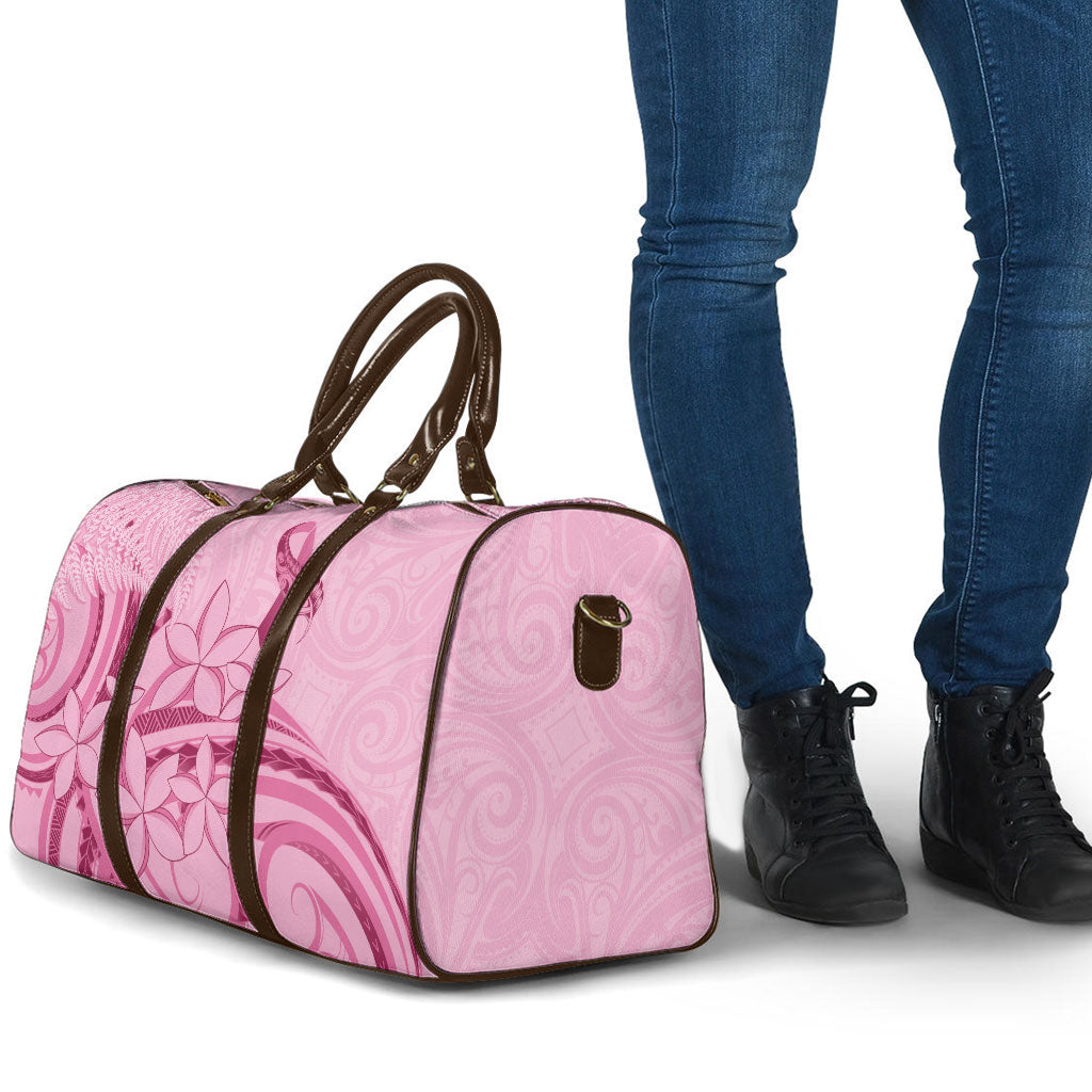 Aotearoa Maori Travel Bag Pink Fern Ribbons