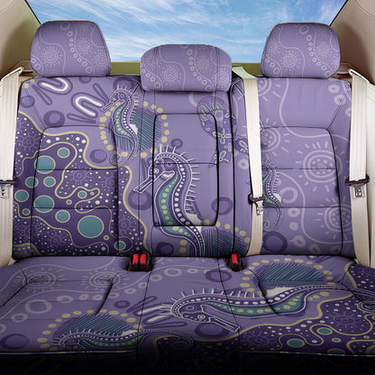 Australia Epilepsy Month Back Car Seat Cover Aboriginal Purple Ribbon with Seahorse
