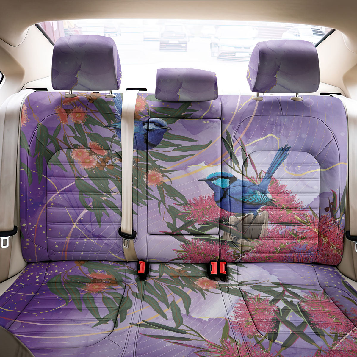Australia Splendid Fairy Wren on Eucalyptus Back Car Seat Cover Epilepsy Prevention