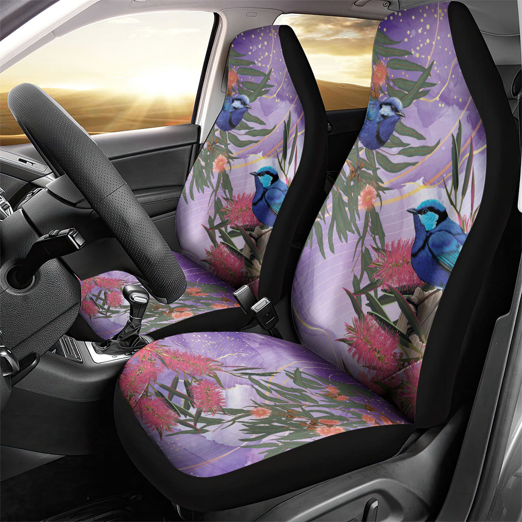 Australia Splendid Fairy Wren on Eucalyptus Car Seat Cover Epilepsy Prevention