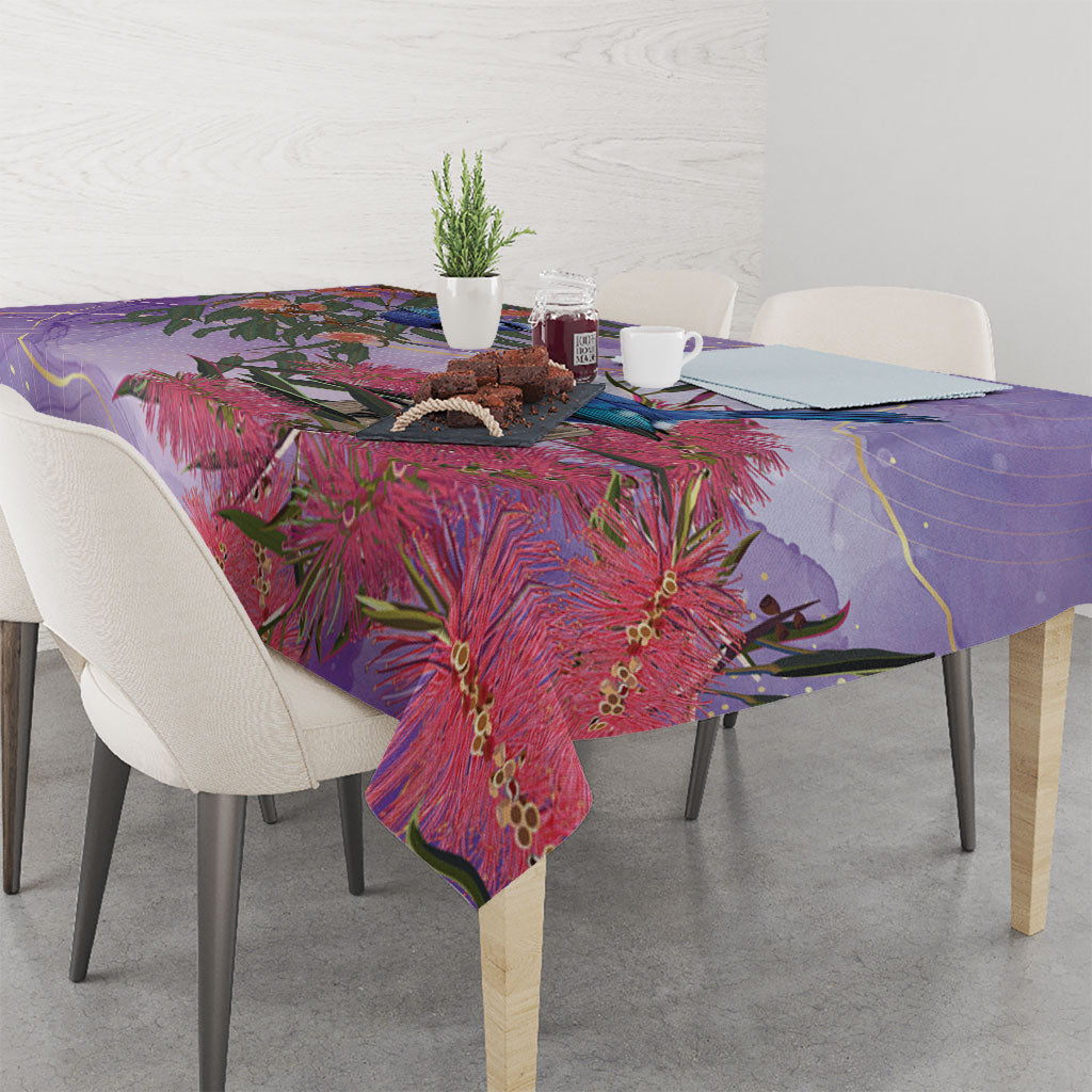 Australia Splendid Fairy Wren on Eucalyptus Tablecloth Epilepsy Prevention