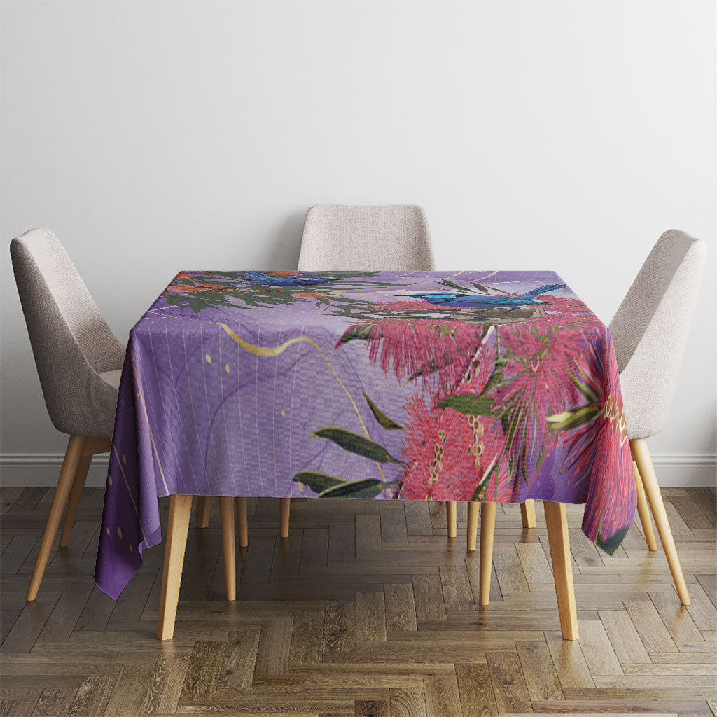 Australia Splendid Fairy Wren on Eucalyptus Tablecloth Epilepsy Prevention