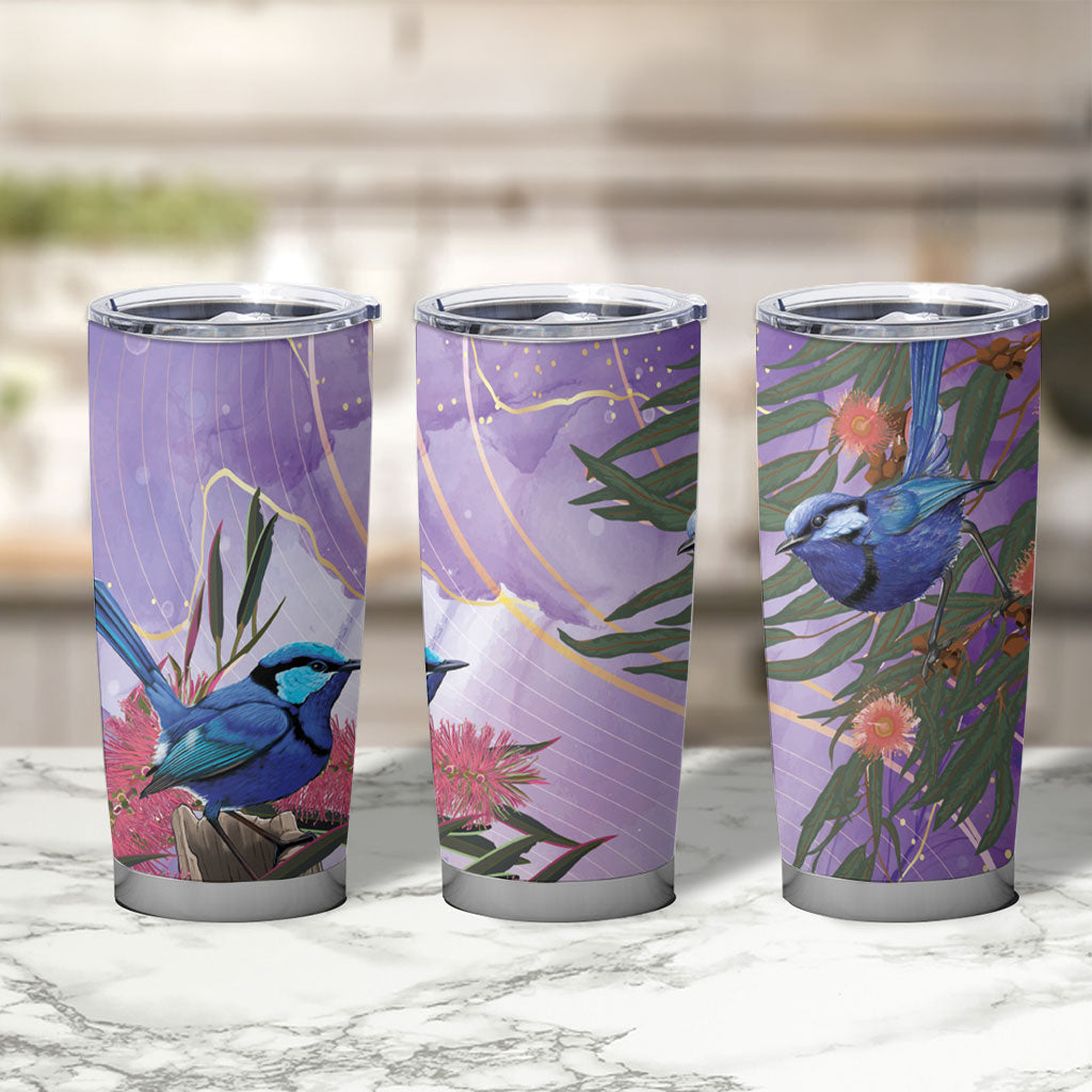 Australia Splendid Fairy Wren on Eucalyptus Tumbler Cup Epilepsy Prevention