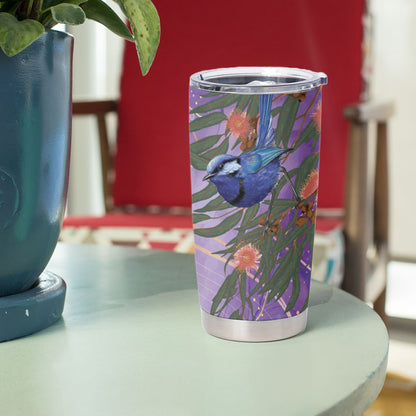 Australia Splendid Fairy Wren on Eucalyptus Tumbler Cup Epilepsy Prevention