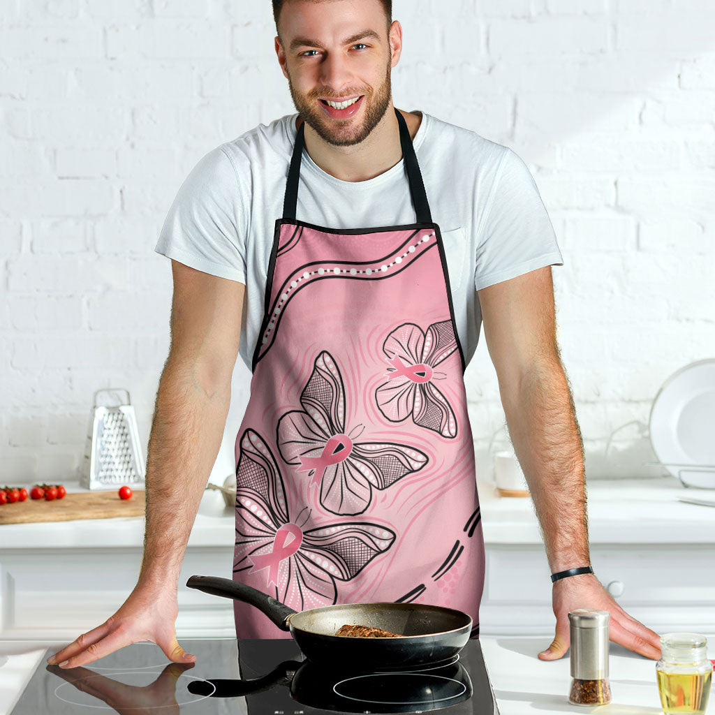 Pink Aboriginal Butterfly Ribbon Cancer Apron