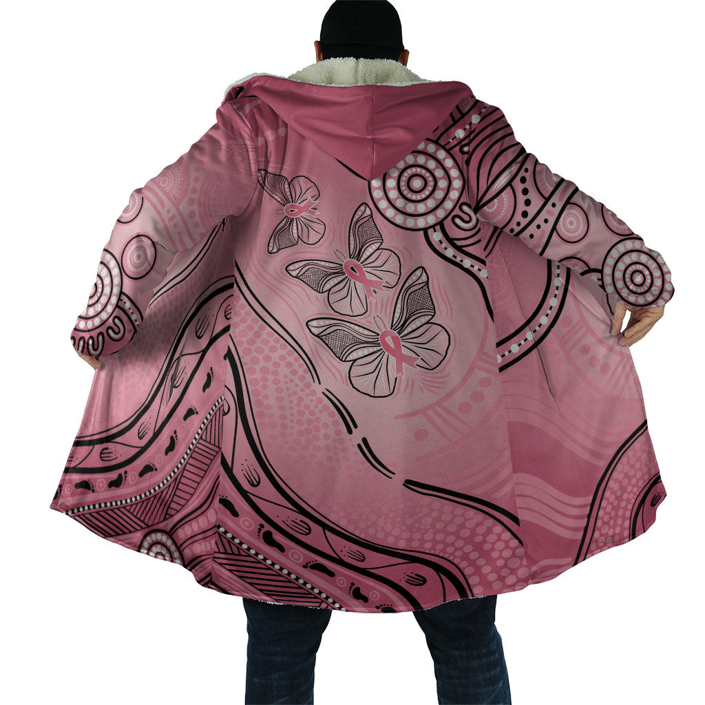 Pink Aboriginal Butterfly Ribbon Cancer Cloak