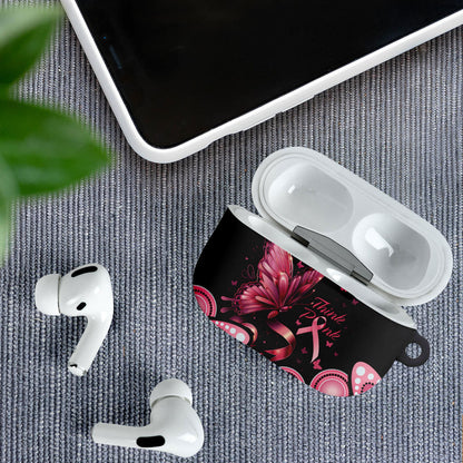 Think Pink Butterfly Ribbon Aboriginal Art AirPods Case