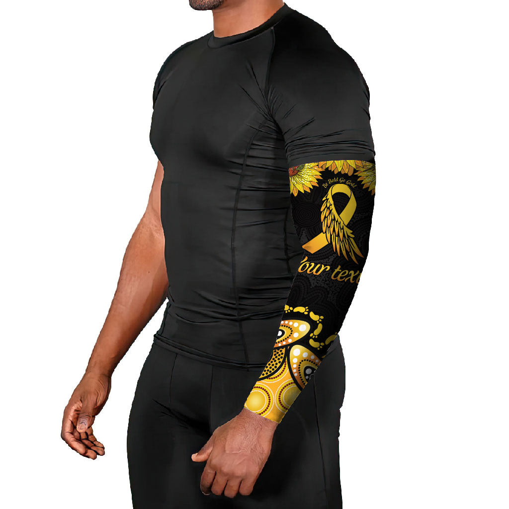 Be Bold Go Gold Aboriginal Ribbon Childhood Personalised Arm Sleeves