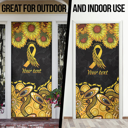 Be Bold Go Gold Aboriginal Ribbon Childhood Personalised Door Cover