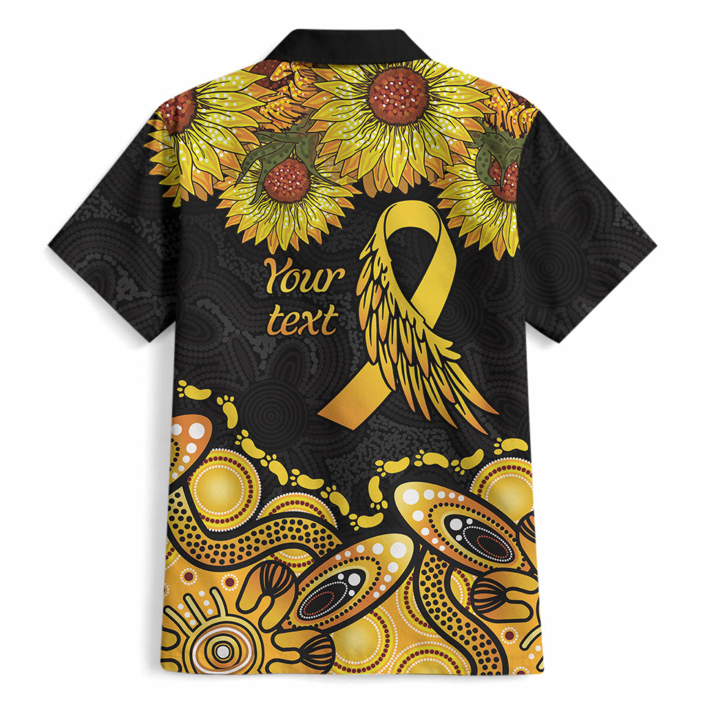 Be Bold Go Gold Aboriginal Ribbon Childhood Personalised Hawaiian Shirt