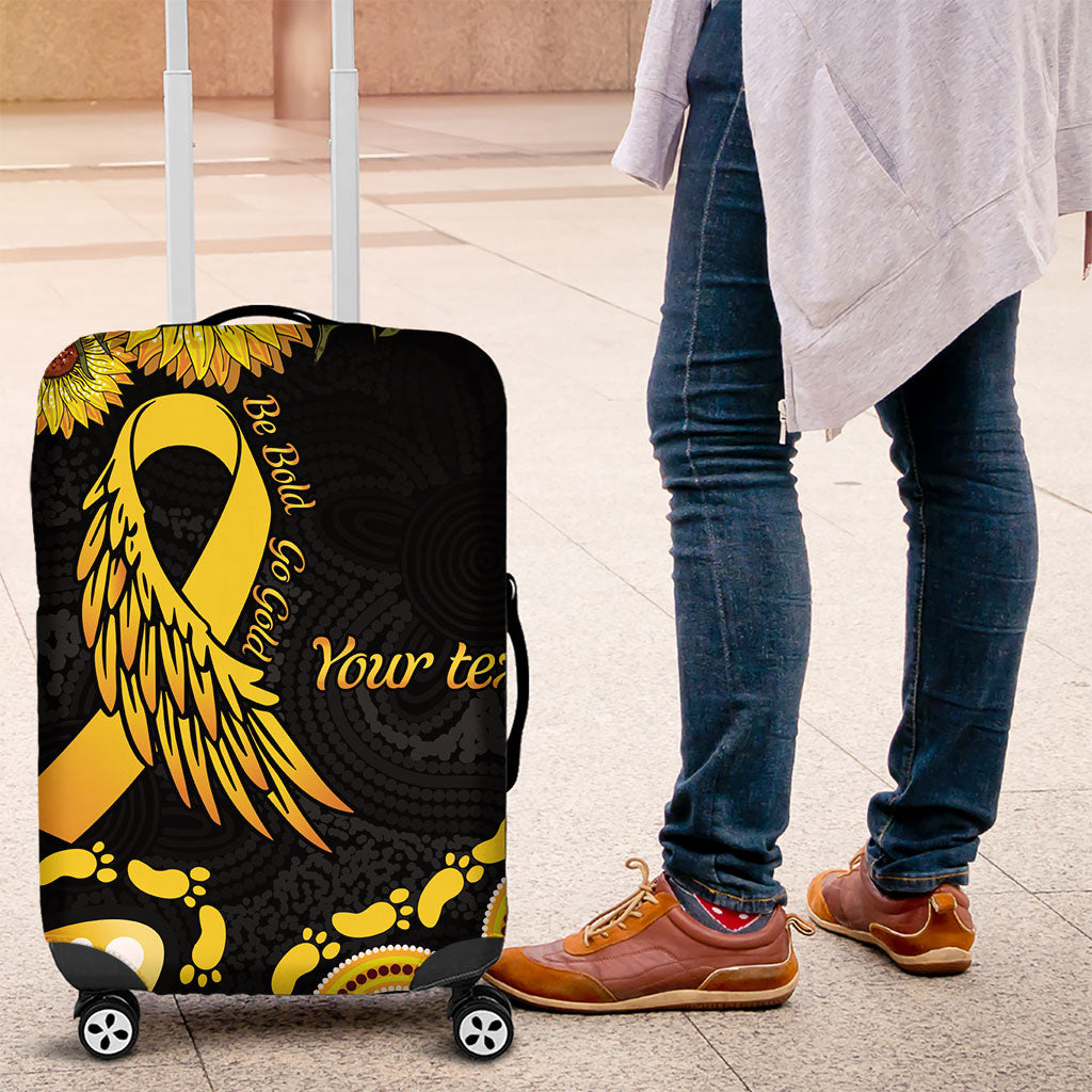 Be Bold Go Gold Aboriginal Ribbon Childhood Personalised Luggage Cover
