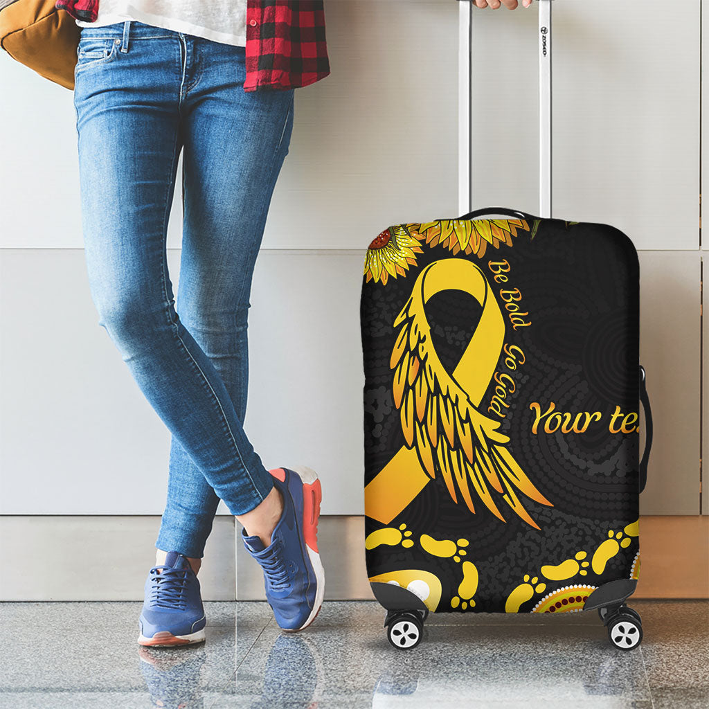 Be Bold Go Gold Aboriginal Ribbon Childhood Personalised Luggage Cover