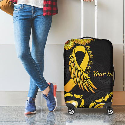 Be Bold Go Gold Aboriginal Ribbon Childhood Personalised Luggage Cover