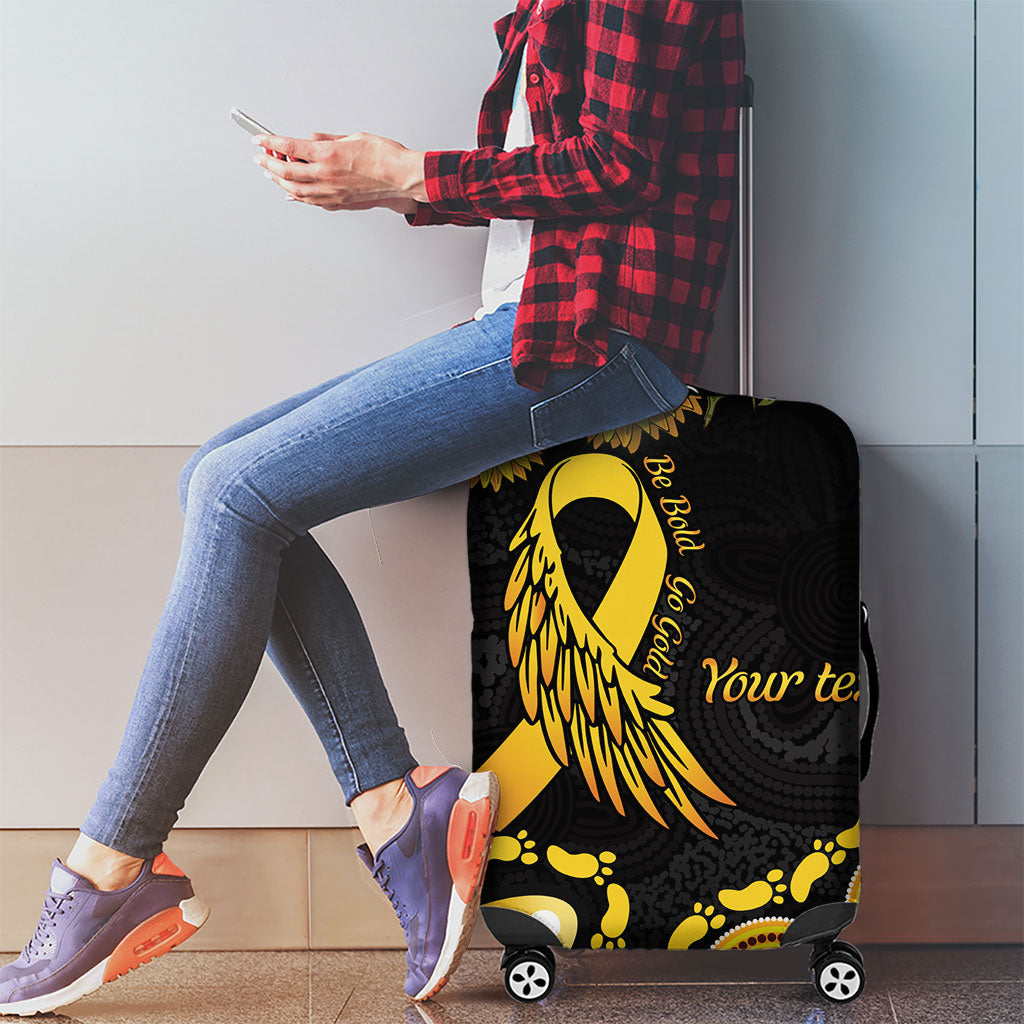 Be Bold Go Gold Aboriginal Ribbon Childhood Personalised Luggage Cover