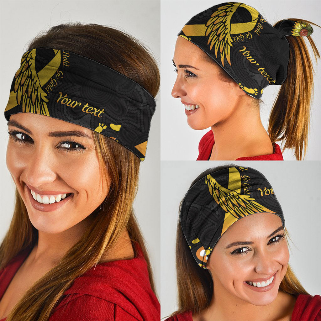 Be Bold Go Gold Aboriginal Ribbon Childhood Personalised Neck Gaiter