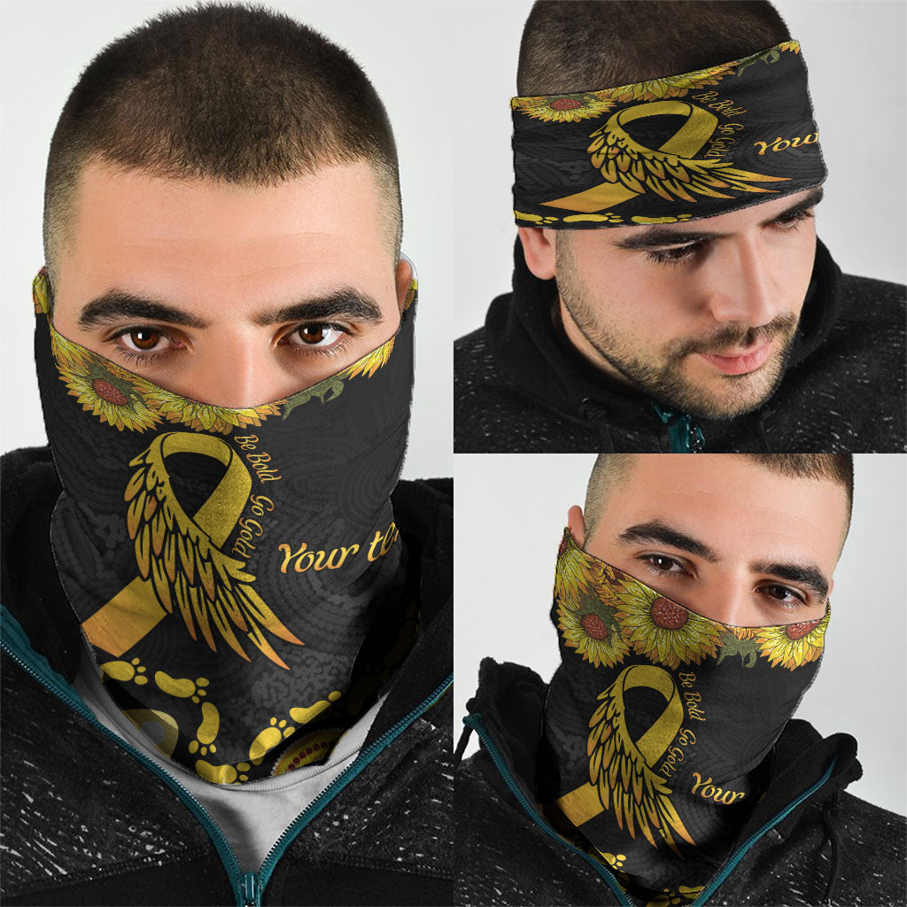 Be Bold Go Gold Aboriginal Ribbon Childhood Personalised Neck Gaiter