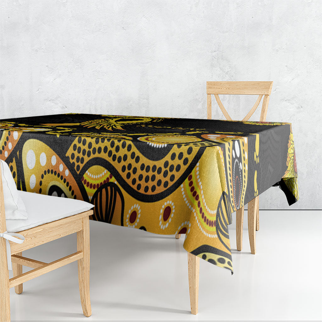 Be Bold Go Gold Aboriginal Ribbon Childhood Personalised Tablecloth
