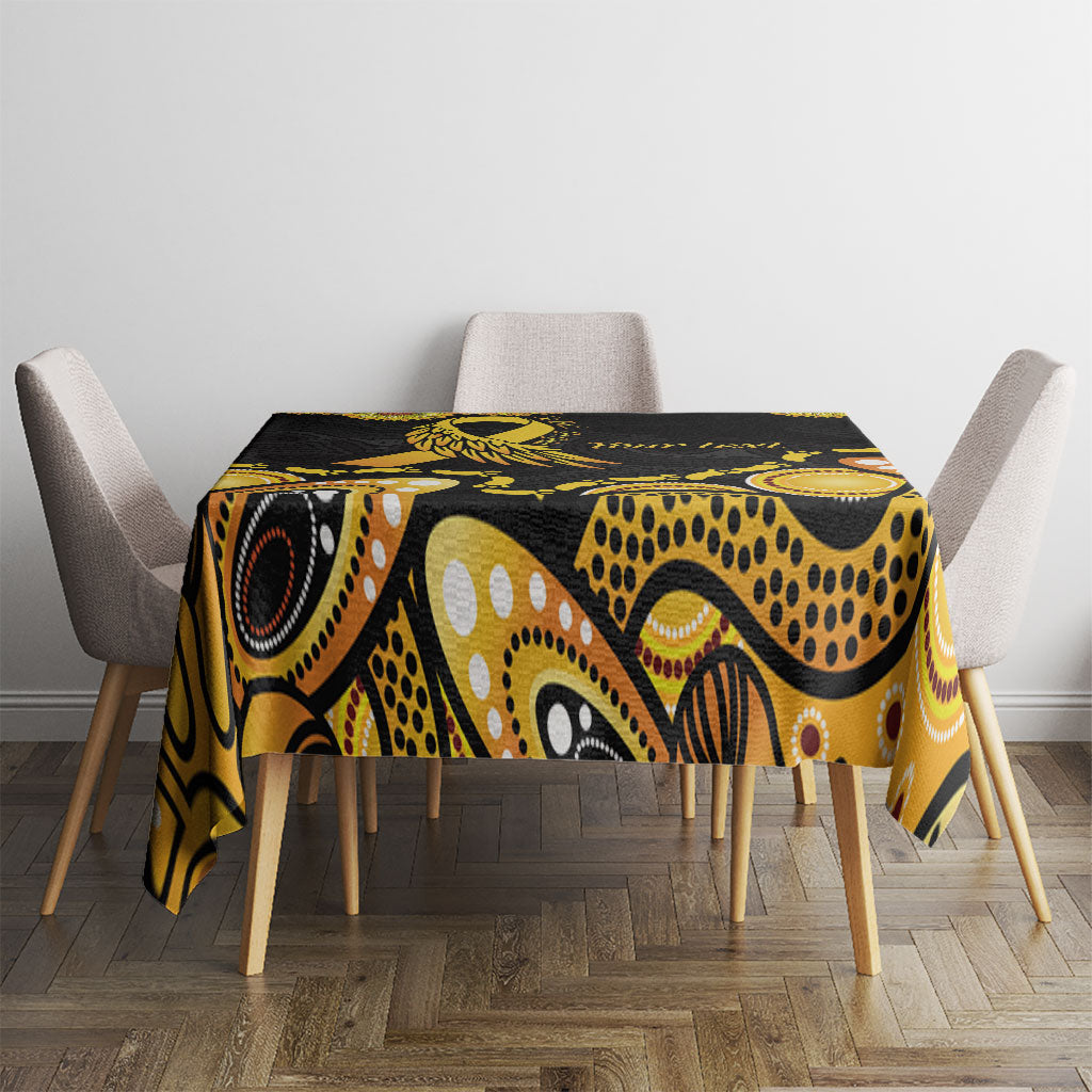 Be Bold Go Gold Aboriginal Ribbon Childhood Personalised Tablecloth