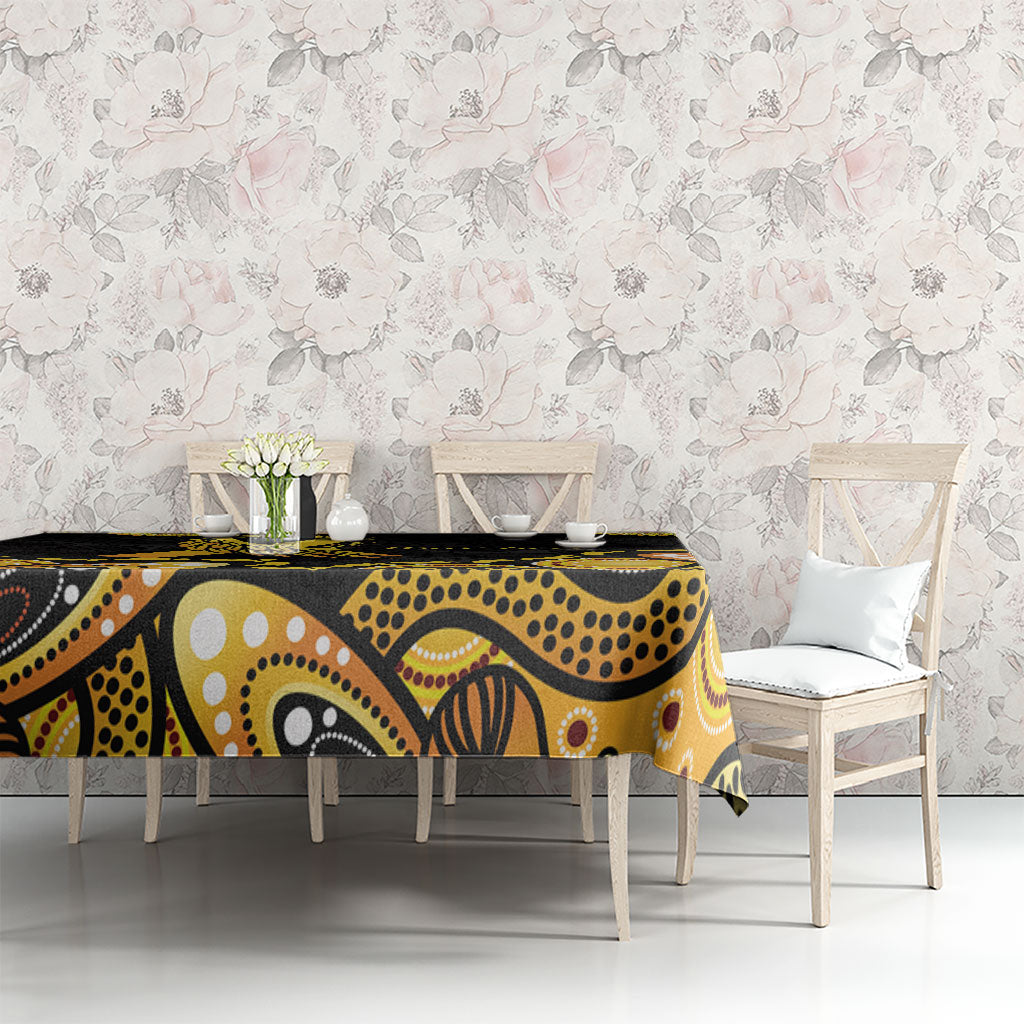 Be Bold Go Gold Aboriginal Ribbon Childhood Personalised Tablecloth