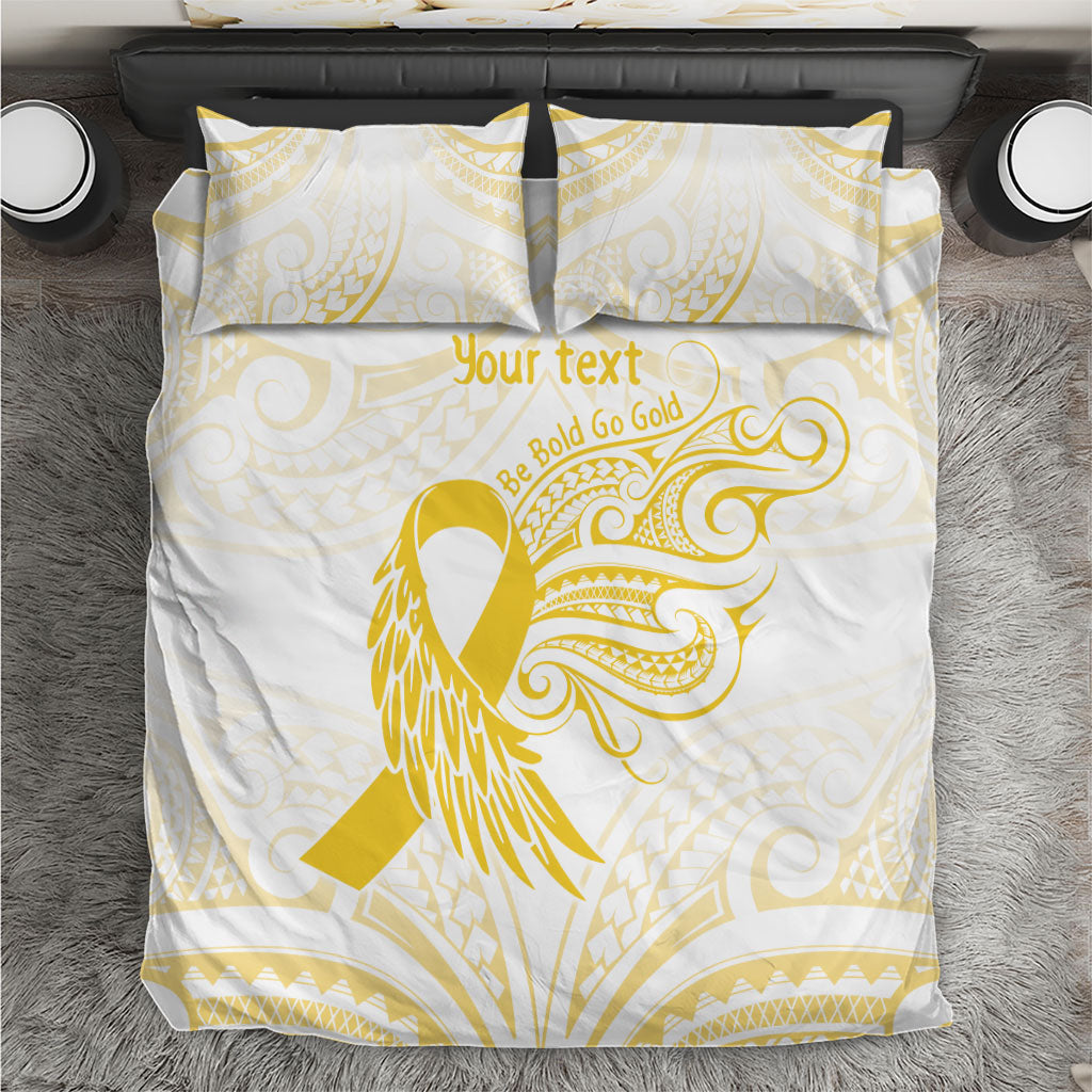 Be Bold Go Gold Polynesian Ribbon Childhood Personalised Bedding Set