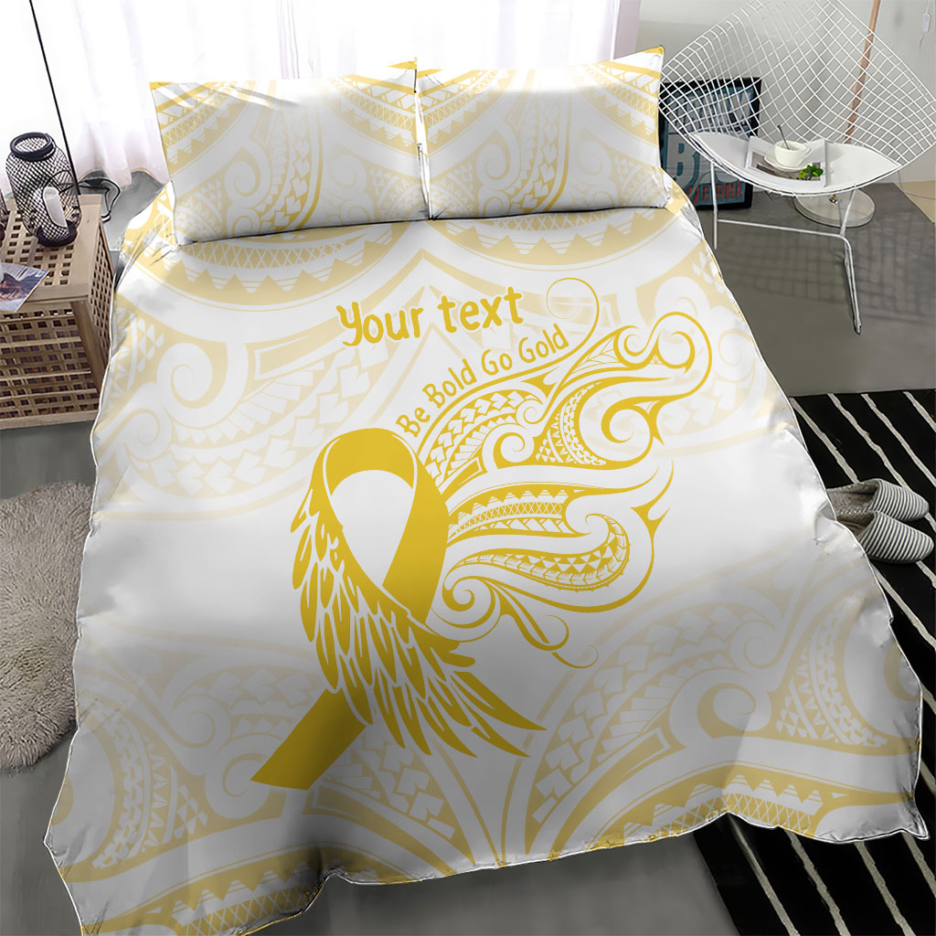 Be Bold Go Gold Polynesian Ribbon Childhood Personalised Bedding Set