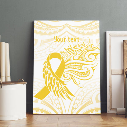 Be Bold Go Gold Polynesian Ribbon Childhood Personalised Canvas Wall Art