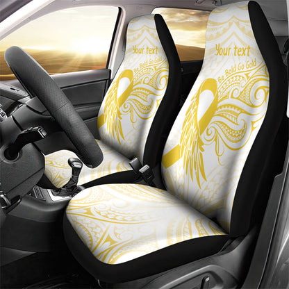 Be Bold Go Gold Polynesian Ribbon Childhood Personalised Car Seat Cover