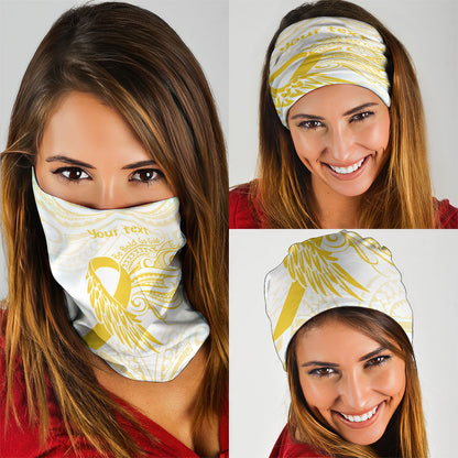 Be Bold Go Gold Polynesian Ribbon Childhood Personalised Neck Gaiter