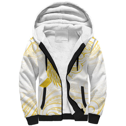 Be Bold Go Gold Polynesian Ribbon Childhood Personalised Sherpa Hoodie