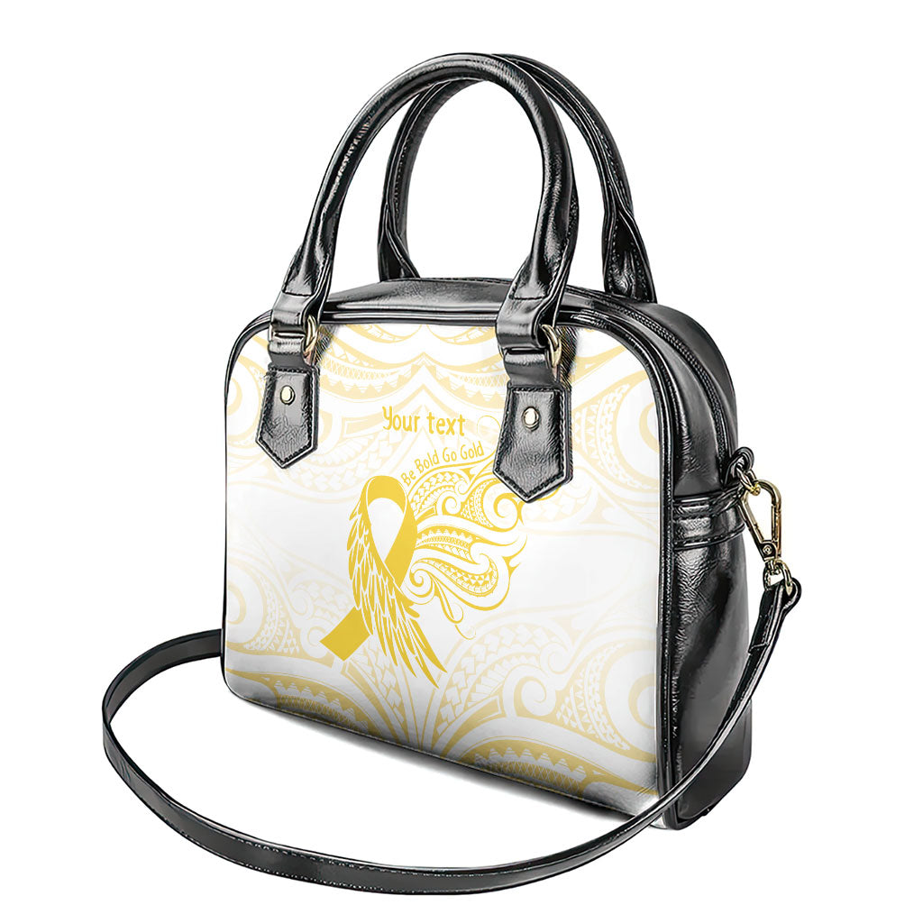 Be Bold Go Gold Polynesian Ribbon Childhood Personalised Shoulder Handbag