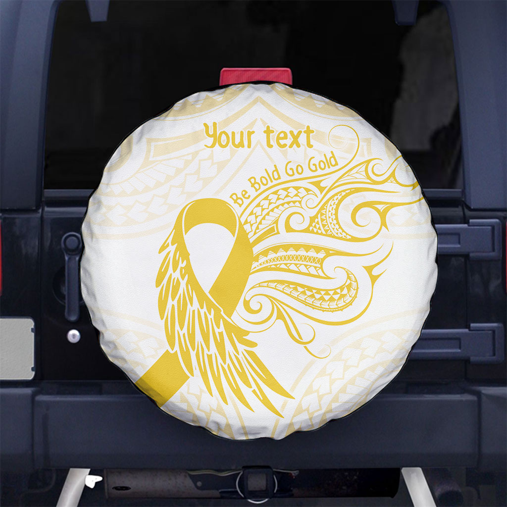 Be Bold Go Gold Polynesian Ribbon Childhood Personalised Spare Tire Cover