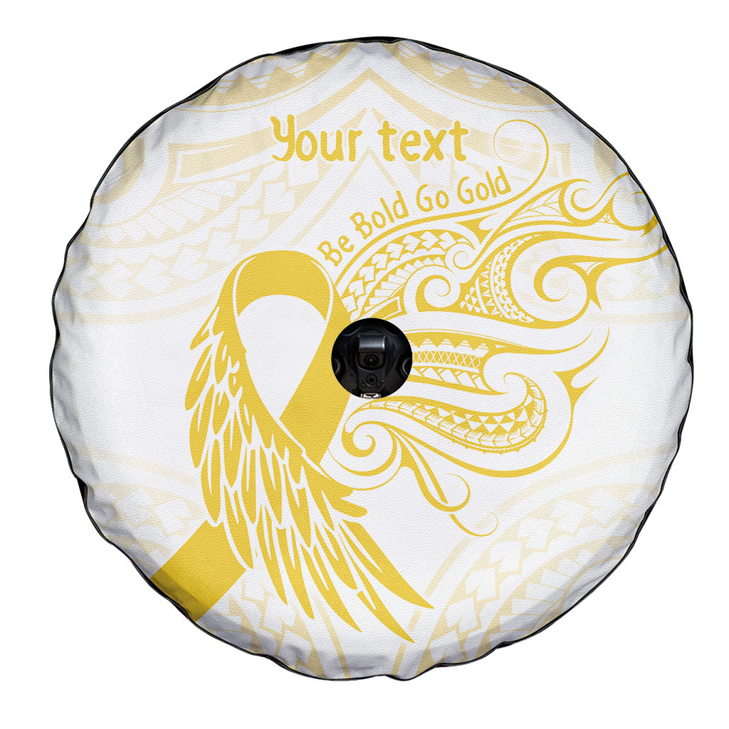 Be Bold Go Gold Polynesian Ribbon Childhood Personalised Spare Tire Cover