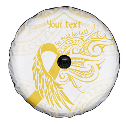 Be Bold Go Gold Polynesian Ribbon Childhood Personalised Spare Tire Cover
