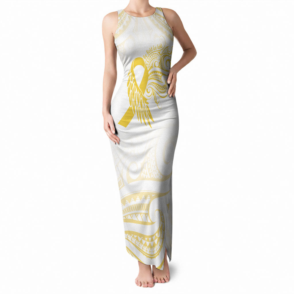 Be Bold Go Gold Polynesian Ribbon Childhood Personalised Tank Maxi Dress