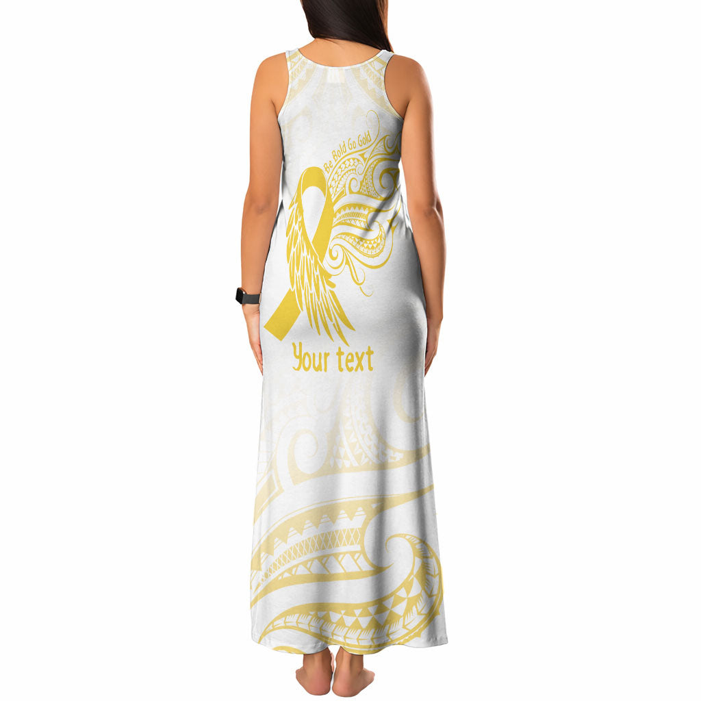 Be Bold Go Gold Polynesian Ribbon Childhood Personalised Tank Maxi Dress