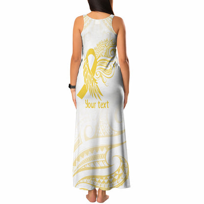 Be Bold Go Gold Polynesian Ribbon Childhood Personalised Tank Maxi Dress