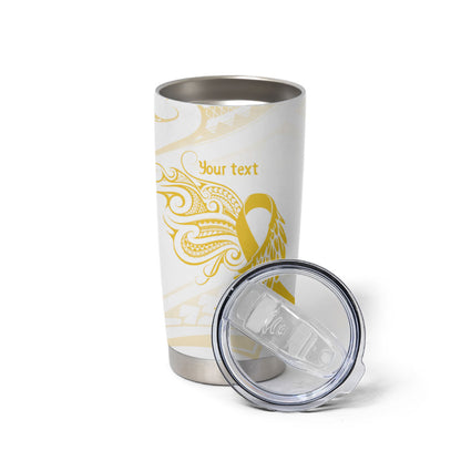 Be Bold Go Gold Polynesian Ribbon Childhood Personalised Tumbler Cup