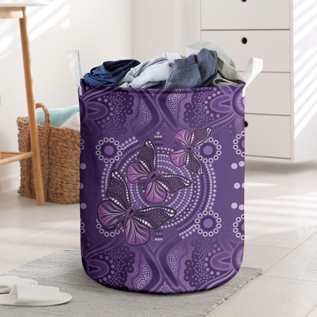 Australia Epilepsy Support Purple Butterfly Strength Laundry Basket