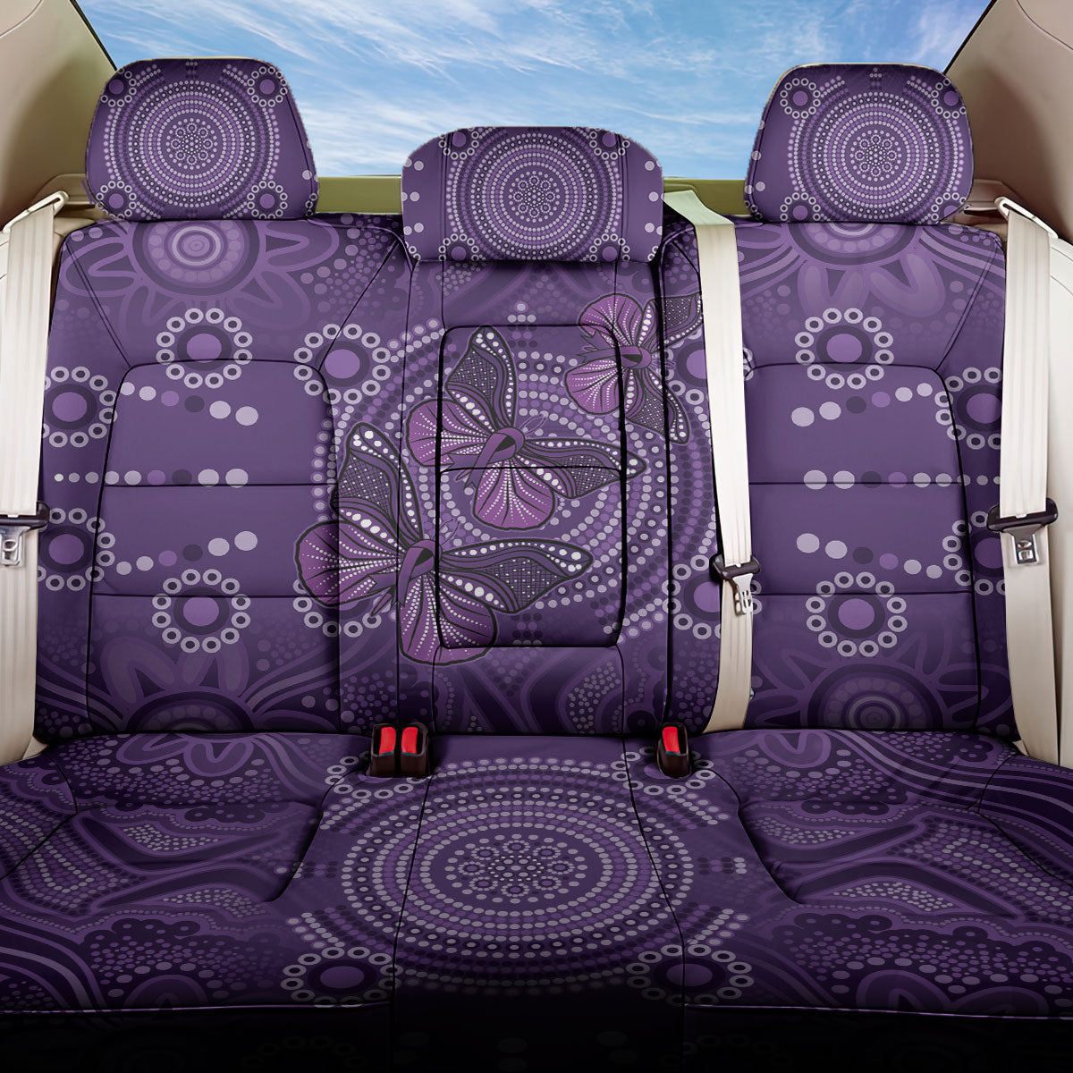 Australia Epilepsy Support Purple Butterfly Strength Back Car Seat Cover
