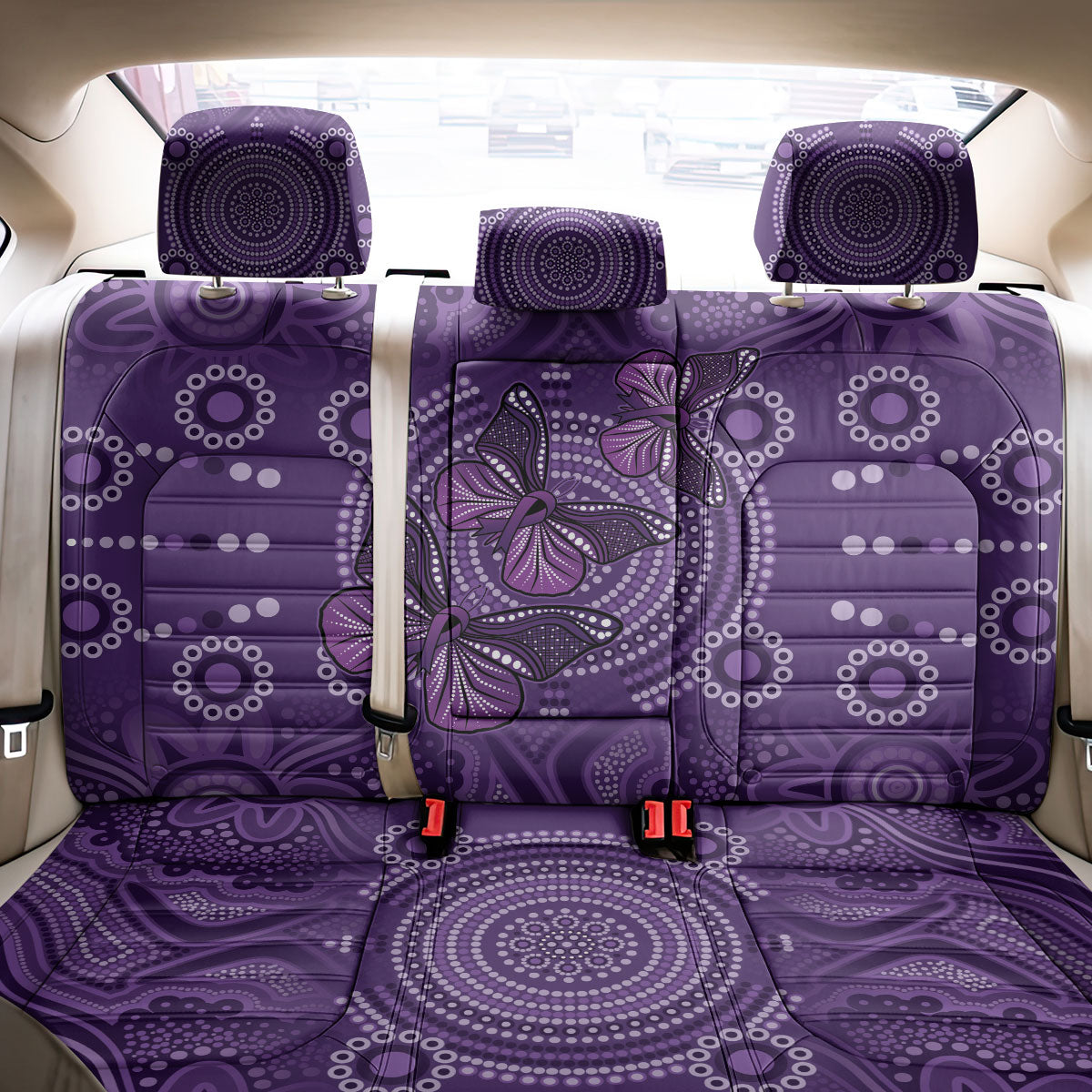 Australia Epilepsy Support Purple Butterfly Strength Back Car Seat Cover